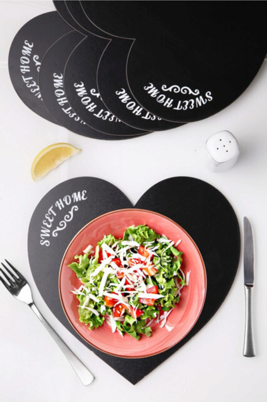 Set suporturi de farfurie din lemn, Hermia, 283PLN1107, Negru - imagine 3